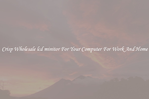 Crisp Wholesale lcd minitor For Your Computer For Work And Home