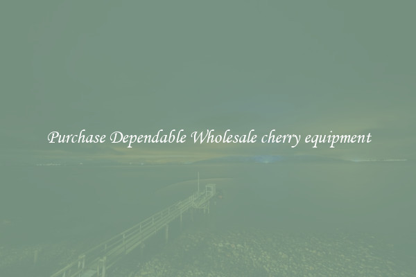Purchase Dependable Wholesale cherry equipment