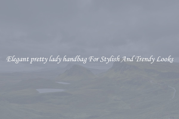 Elegant pretty lady handbag For Stylish And Trendy Looks