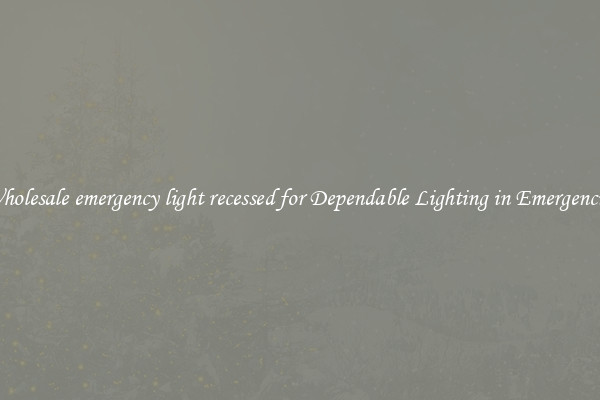 Wholesale emergency light recessed for Dependable Lighting in Emergencies