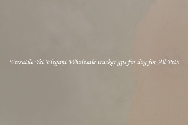 Versatile Yet Elegant Wholesale tracker gps for dog for All Pets