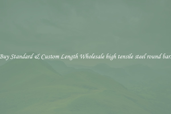 Buy Standard & Custom Length Wholesale high tensile steel round bars