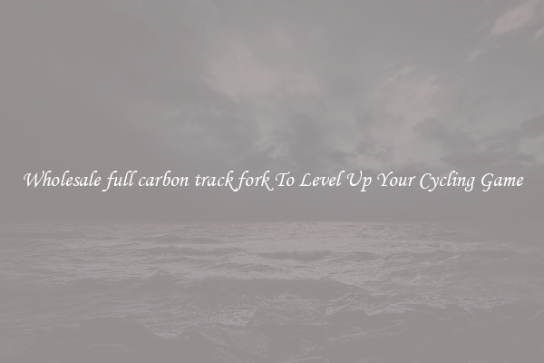 Wholesale full carbon track fork To Level Up Your Cycling Game