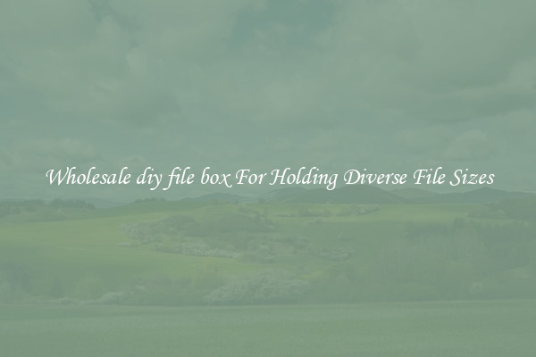 Wholesale diy file box For Holding Diverse File Sizes