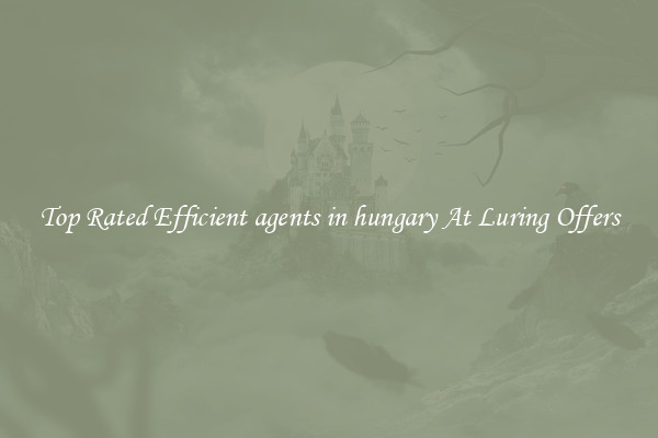 Top Rated Efficient agents in hungary At Luring Offers