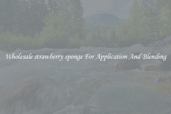 Wholesale strawberry sponge For Application And Blending