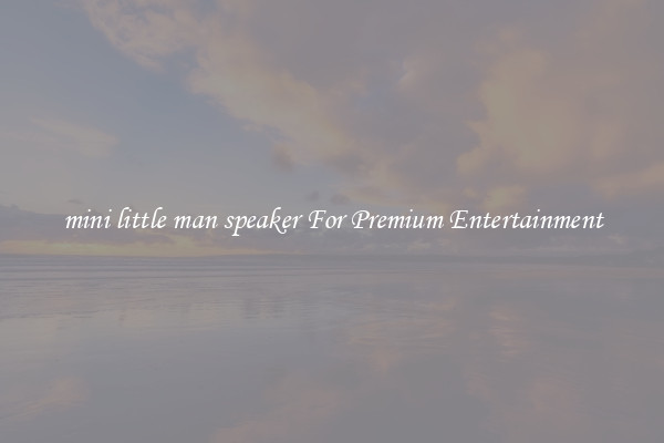 mini little man speaker For Premium Entertainment