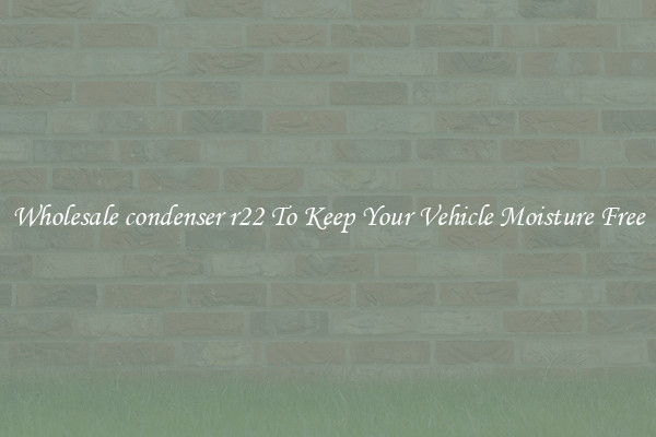 Wholesale condenser r22 To Keep Your Vehicle Moisture Free