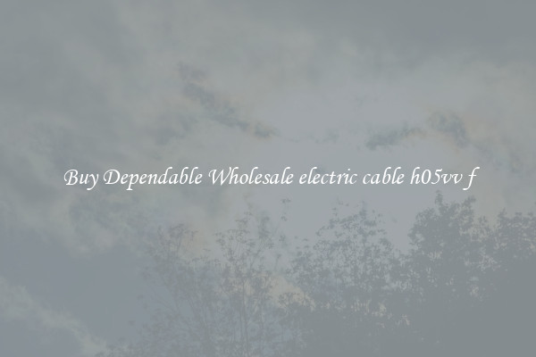 Buy Dependable Wholesale electric cable h05vv f