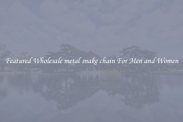 Featured Wholesale metal snake chain For Men and Women