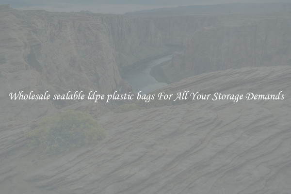 Wholesale sealable ldpe plastic bags For All Your Storage Demands